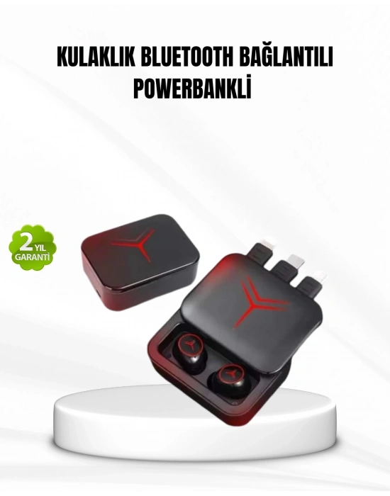 ® Bluetooth Powerbank Kulaklık – Kablosuz, Uzun Pil Ömrü, Dokunmatik ve Yüksek Ses Kalitesi