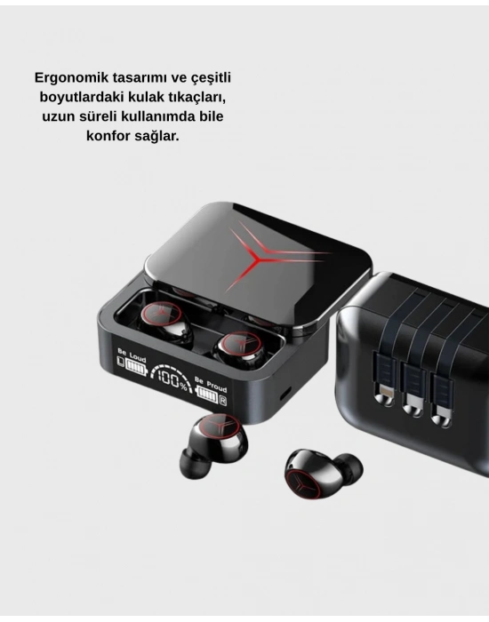 ® Bluetooth Powerbank Kulaklık – Kablosuz, Uzun Pil Ömrü, Dokunmatik ve Yüksek Ses Kalitesi