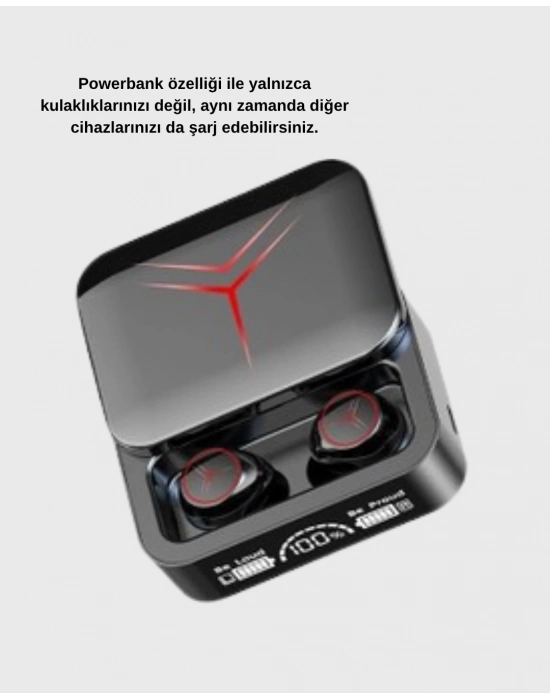 ® Bluetooth Powerbank Kulaklık – Kablosuz, Uzun Pil Ömrü, Dokunmatik ve Yüksek Ses Kalitesi