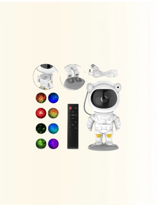 ® Bluetooth ve Dahili Ses Özellikli Astronot Projeksiyon Lambası