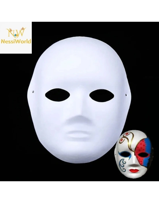 Boyanabilir Surat Model Maske – Lastikli | Kendin Tasarla
