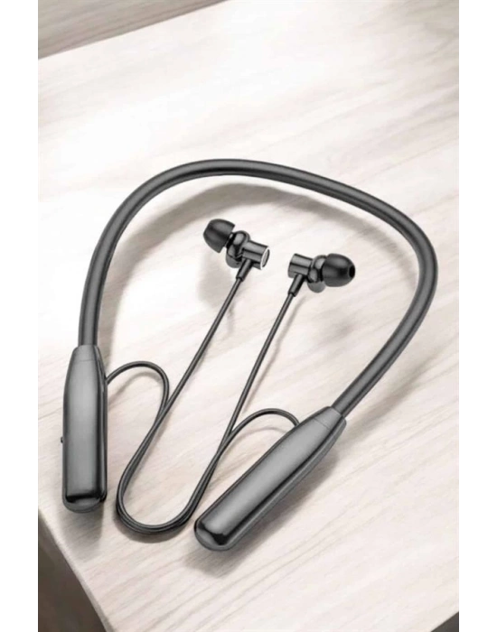 ® Boyun Askılı Bluetooth Kulaklık Uzun Şarj Süreli Dijital Göstergeli Kablolu