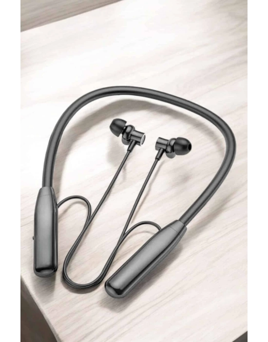 ® Boyun Askılı Bluetooth Kulaklık Uzun Şarj Süreli Dijital Göstergeli Kablolu