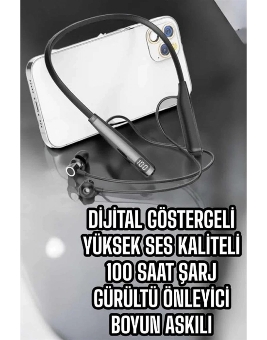 ® Boyun Bantlı Bluetooth Kulaklık Yüksek Ses Kaliteli 100 Saat Kulaklık