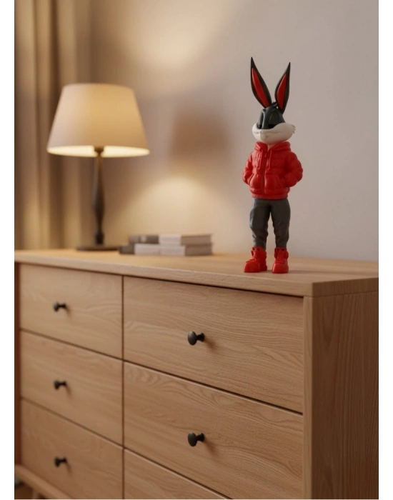® Bugs Bunny Büyük Boy Figür 10×34 cm Salon Dekoru