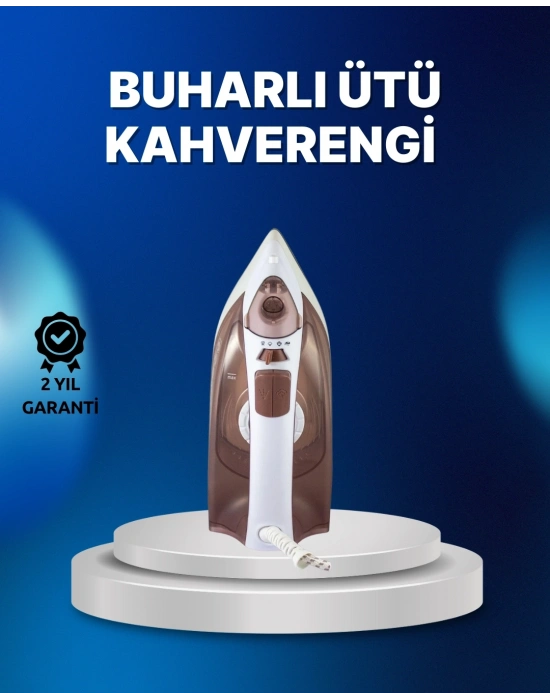 ® Buharlı Ütü 2200W Kireç Önleyici Self Clean Damlatmaz Kahverengi