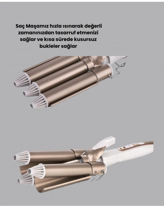 ® Bukle Saç Maşası – Kolay Kullanım, Sağlıklı Bukleler yüksek ısılı