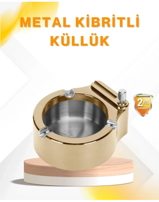 ® Çakmak Entegreli Küllük Yeniden Doldurulabilir Metal Gövde