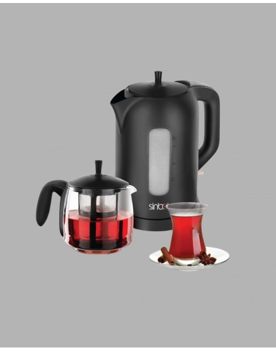 ® Çaycı Cam Demlikli 1800W Güçlü ve Sıcak Tutmalı Elektrikli Çay Makinesi