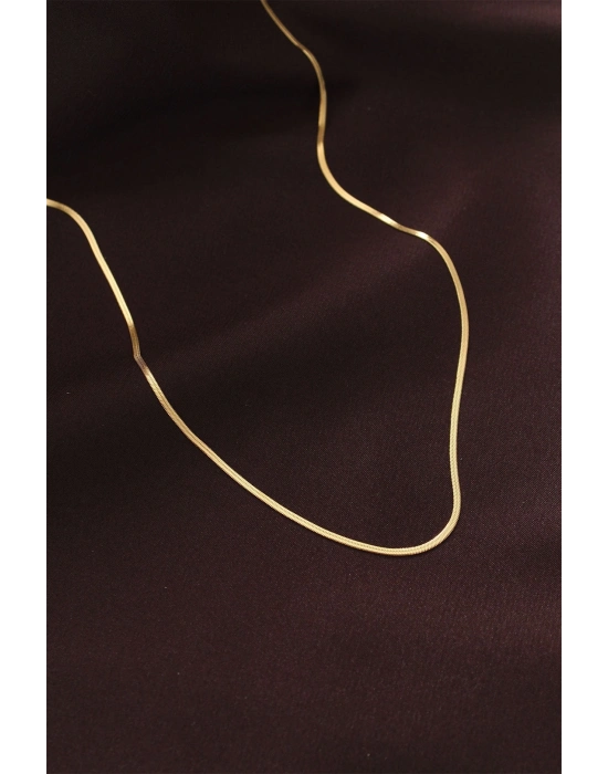 ® Çelik Gold Renk 60 cm İnce İtalyan Zincir Kolye