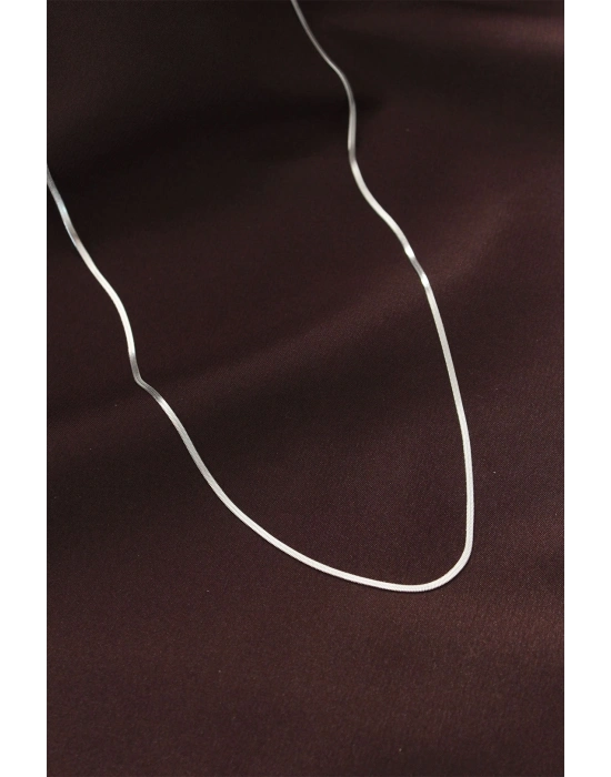 ® Çelik Gümüş Renk 60 cm İnce İtalyan Zincir Kolye