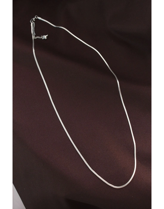 ® Çelik Gümüş Renk 60 cm İnce İtalyan Zincir Kolye