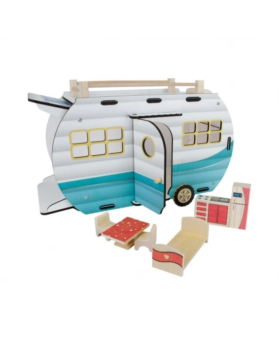 ® ÇG95 Ahşap Karavan Turkuaz -Okutan