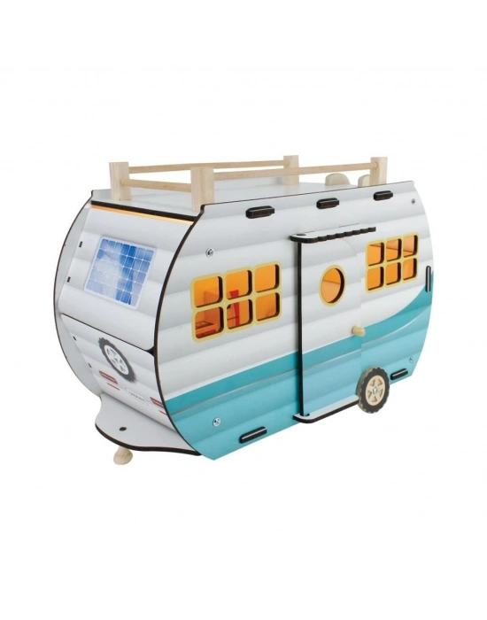 ® ÇG95 Ahşap Karavan Turkuaz -Okutan