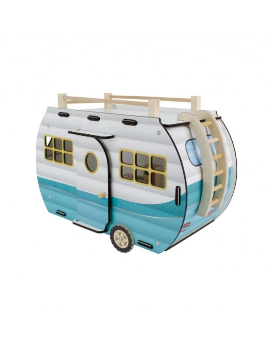 ® ÇG95 Ahşap Karavan Turkuaz -Okutan