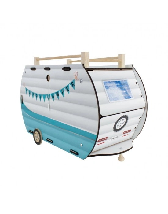 ® ÇG95 Ahşap Karavan Turkuaz -Okutan