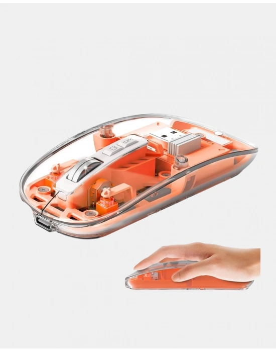 ® Çift Modlu Kablosuz Bluetooth 5.0 + 2.4GHz Mouse – 3 Cihaz Bağlantılı, Hızlı Geçiş Düğmeli