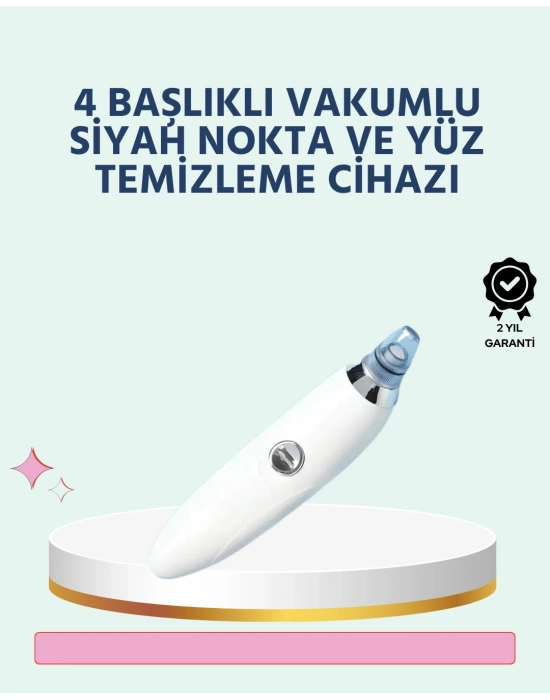 ® Cilt Dostu Vakumlu Siyah Nokta Temizleyici – Siyah Nokta, Yağ ve Makyaj Kalıntılarına Karşı