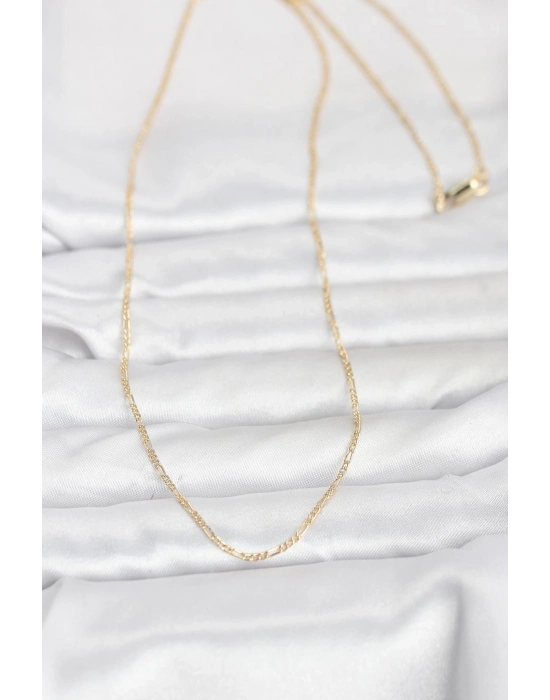 ® CM 14K Gold Renk 60 cm Zincirli Kadın Kolye