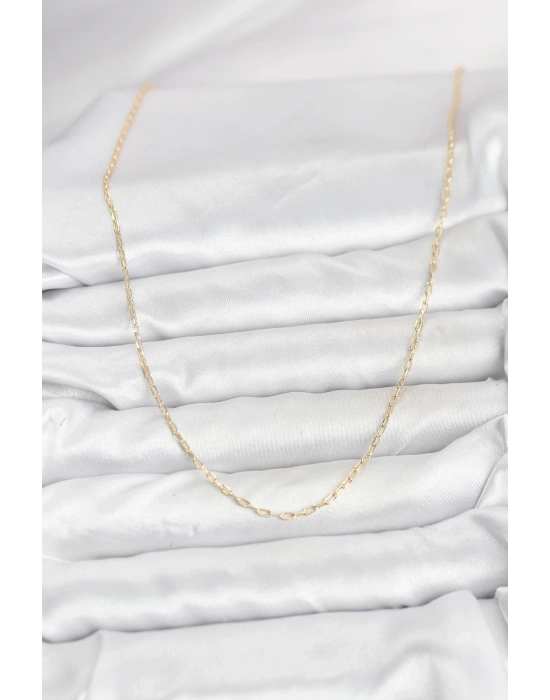 ® CM 14K Gold Renk Ataç Zincir Model 60 cm Kadın Kolye