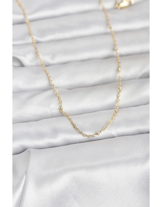 ® CM 14K Gold Renk Burgu Model 60 cm Kadın Kolye