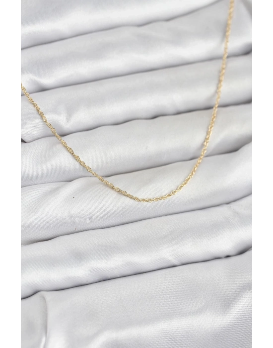 ® CM 14K Gold Renk Burgu Model 60 cm Kadın Kolye