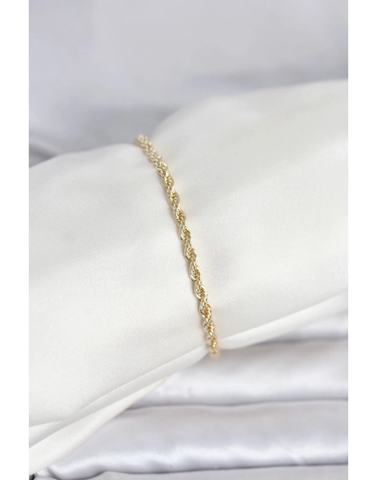 ® CM 14K Gold Renk Burgu Model Kadın Bileklik