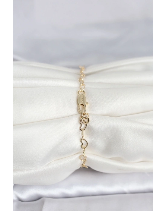 ® CM 14K Gold Renk Kalpli Zincir Model Kadın Bileklik