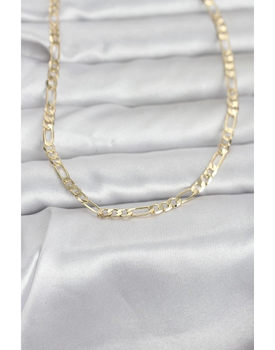 ® CM 14K Gold Renk Kuşgözü Zincir Model 60 cm Kadın Kolye