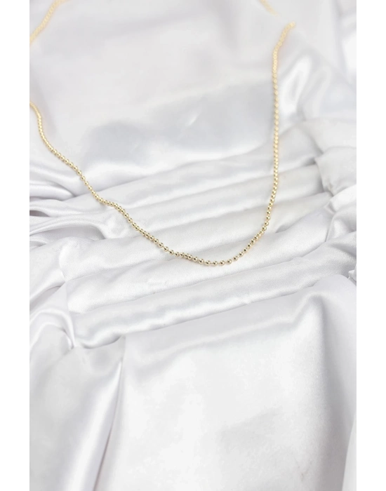 ® CM 14K Gold Renk Top Zincirli Model 60 cm Kadın Kolye