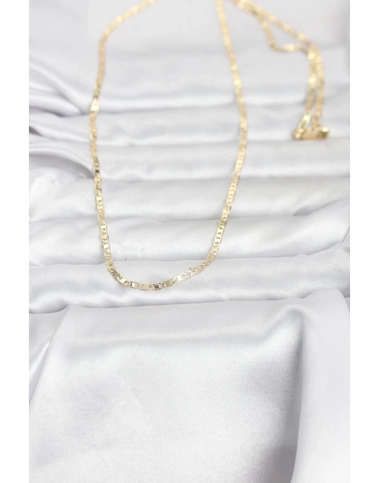 ® CM 14K Gold Renk Zincir Model 60 cm Kadın Kolye