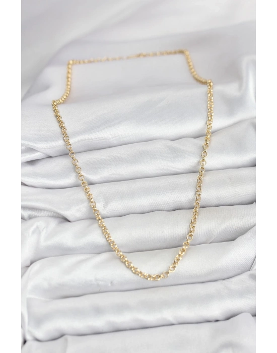 ® CM Gold Renk Pirinç Halkalı Model Kadın Kolye