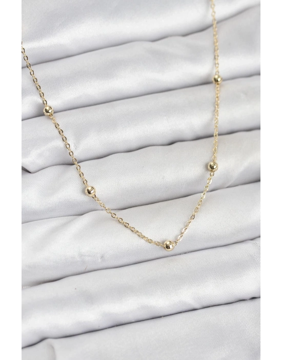® CM Gold Renk Top Zincirli Kadın Kolye