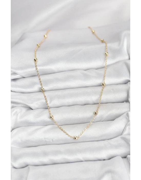 ® CM Gold Renk Top Zincirli Kadın Kolye