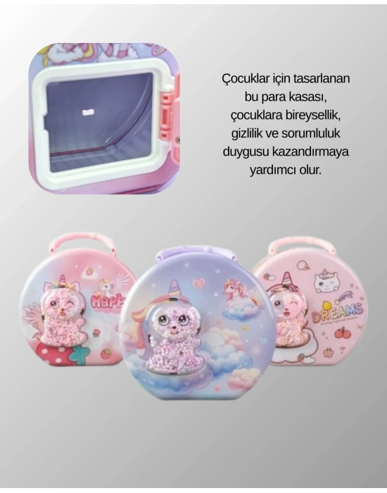 ® Çocuk Para Kasası Anahtarlı Güvenli Tasarruf Kutusu