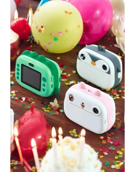 ® Çocuklar için Fotoğraf Makinesi Anlık Baskı Makinesi HD Görüntü Kalitesi