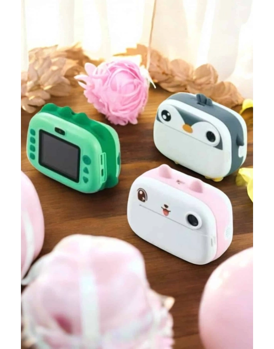 ® Çocuklar İçin Özel Fotoğraf Makinesi Printer Kamera Taşınabilir HD