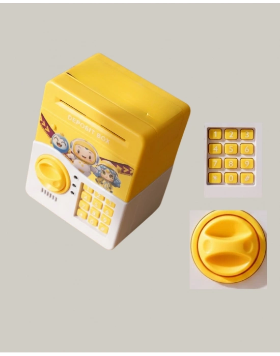 ® Çocuklar İçin Sarı Elektronik Şifreli Para Biriktirme Kumbarası