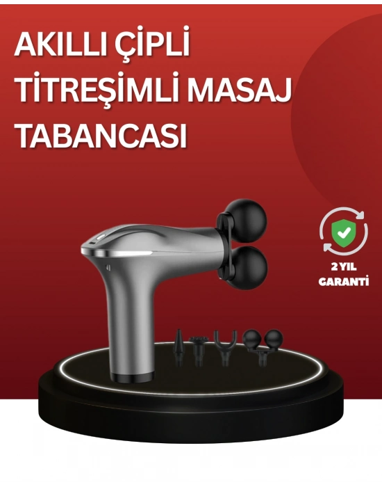 ® Çok Fonksiyonlu 4 Başlıklı Şarjlı Masaj Aleti Kas Ağrısı Rahatlatıcı