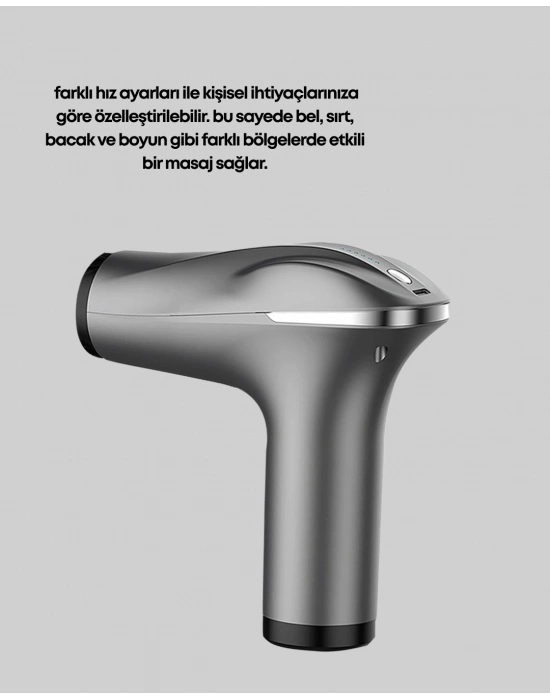 ® Çok Fonksiyonlu 4 Başlıklı Şarjlı Masaj Aleti Kas Ağrısı Rahatlatıcı