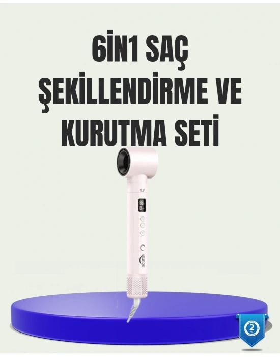 ® Çok Fonksiyonlu 6 Başlıklı Saç Kurutma ve Şekillendirme Seti