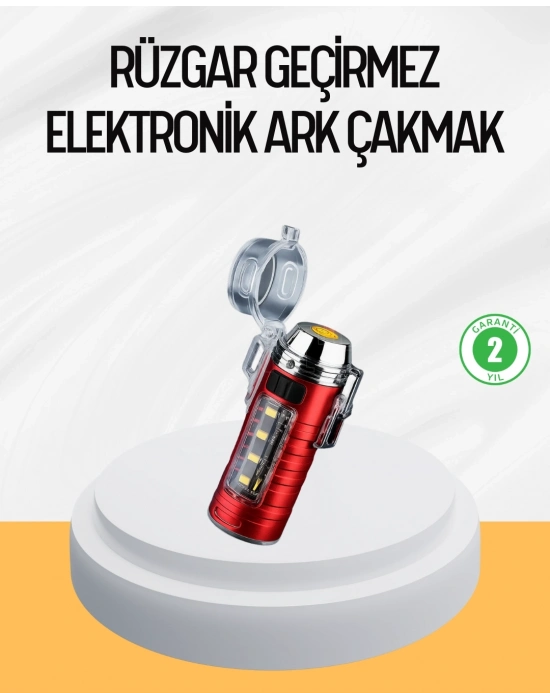 ® Çok Fonksiyonlu Elektrikli Çakmak El Feneri Özellikli