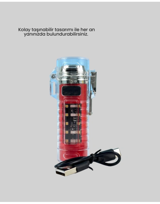 ® Çok Fonksiyonlu Elektrikli Çakmak El Feneri Özellikli