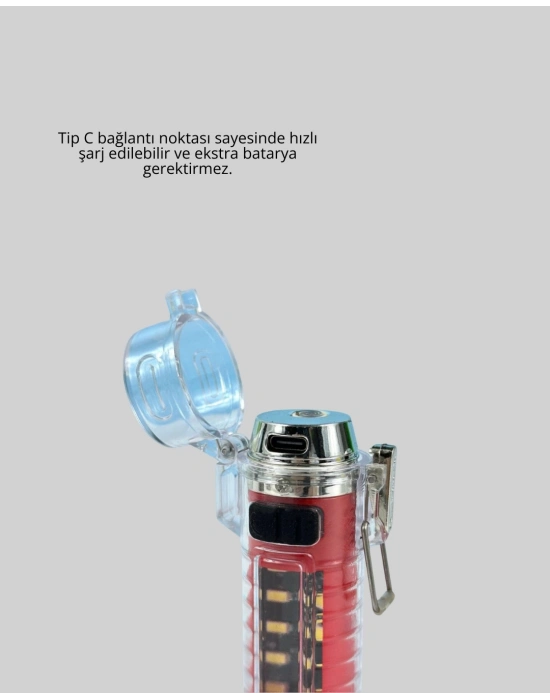 ® Çok Fonksiyonlu Elektrikli Çakmak El Feneri Özellikli