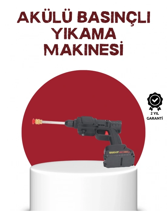 Çok Fonksiyonlu Şarjlı Basınçlı Yıkama Tabancası Ev Araç Bahçe