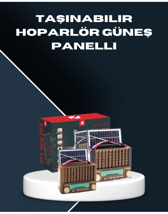 ® Çok Fonksiyonlu Solar Radyo Bluetooth USB SD Kartlı Taşınabilir Hoparlör