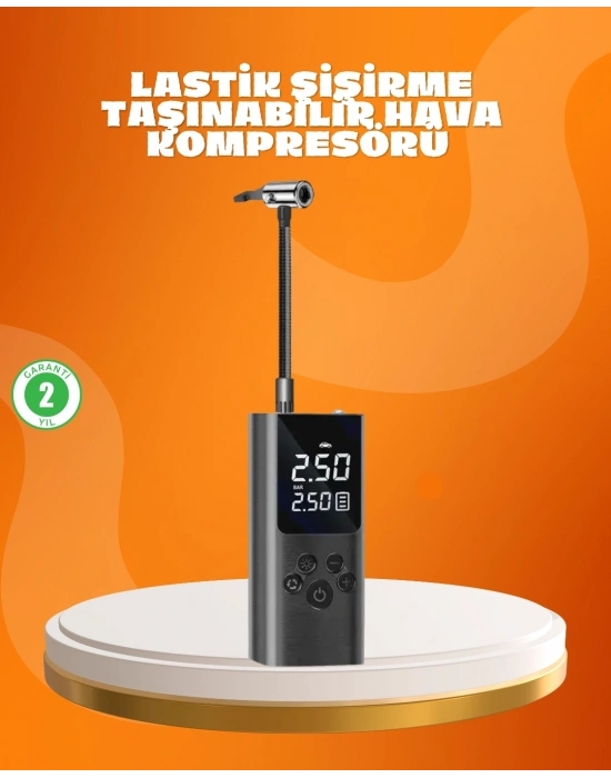 ® Çoklu Valf Adaptörlü Dijital Hava Pompası