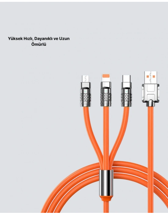 ® Dayanıklı Hızlı Şarj Kablosu – Esnek, Kırılmaz ve Yüksek Hızlı Veri Aktarım Destekli