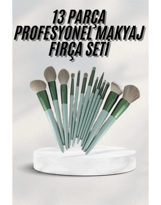 ® Dayanıklı Makyaj Fırçası Seti 13 Parça Yumuşak Kıllı Fırçalar Allık Fondöten Far Fırçası