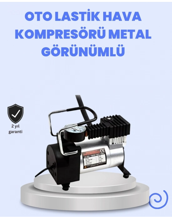® DC 12V Metal Hava Kompresörü Araç Lastik Şişirme 35L/Dk